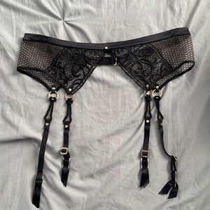 Honey Birdette Eden Black Garter Belt M